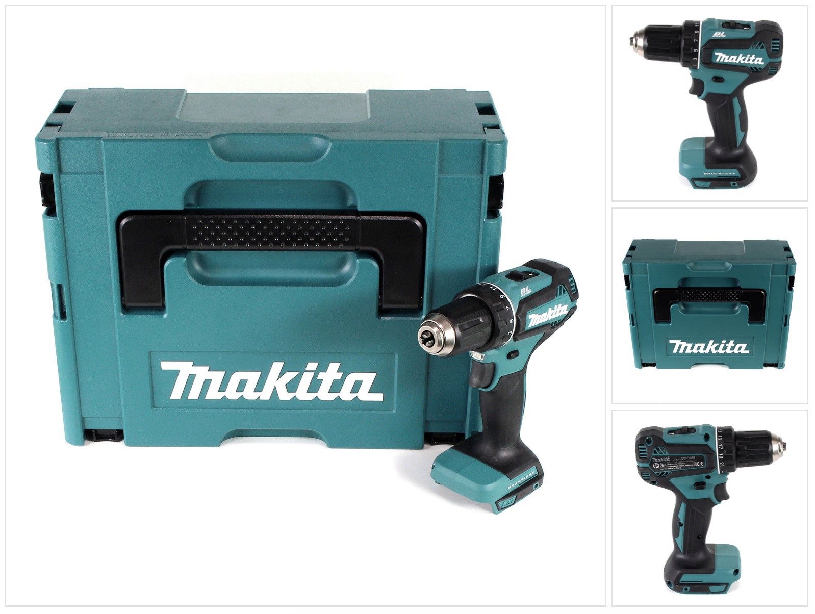 Makita Akku-Schrauber DDF 485 ZJ Akku Bohrschrauber 18V 50Nm Solo im Makpac - ohne Akku, oh