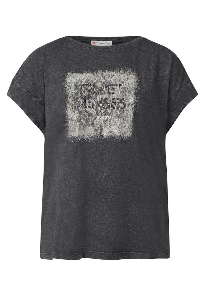 STREET ONE T-Shirt washed shirt w.stud günstig online kaufen
