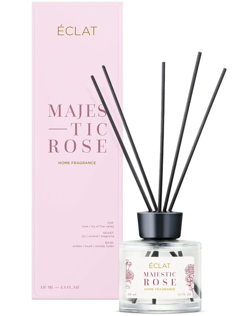 Rose ECLAT - Diffusor Majestic Lufterfrischer ÉCLAT Raumduft mit Stäbchen Raumduft