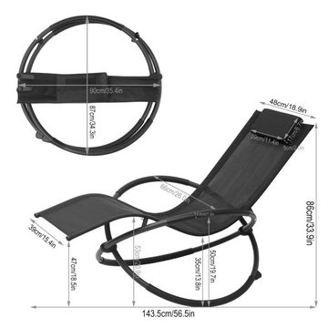 EBUY Schaukelstuhl Klappbarer Loungesessel für Garten und Terrasse (1 St)