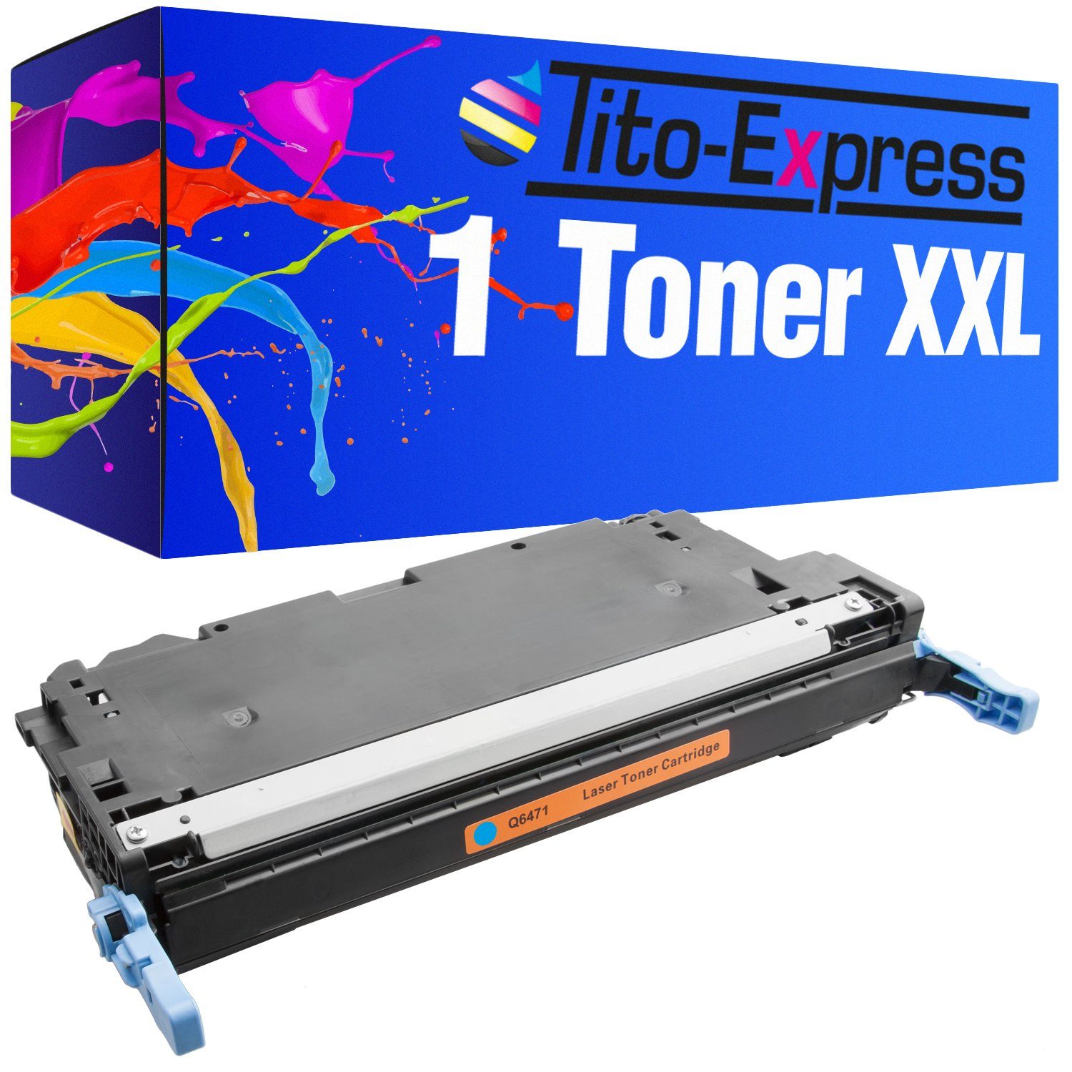 Tito-Express Tonerpatrone ersetzt HP Q6471A Q 6471 A Cyan, für Color LaserJet 3600 3600 DN 3600 N 3800 3800 DN CP 3505 CP 3505 X