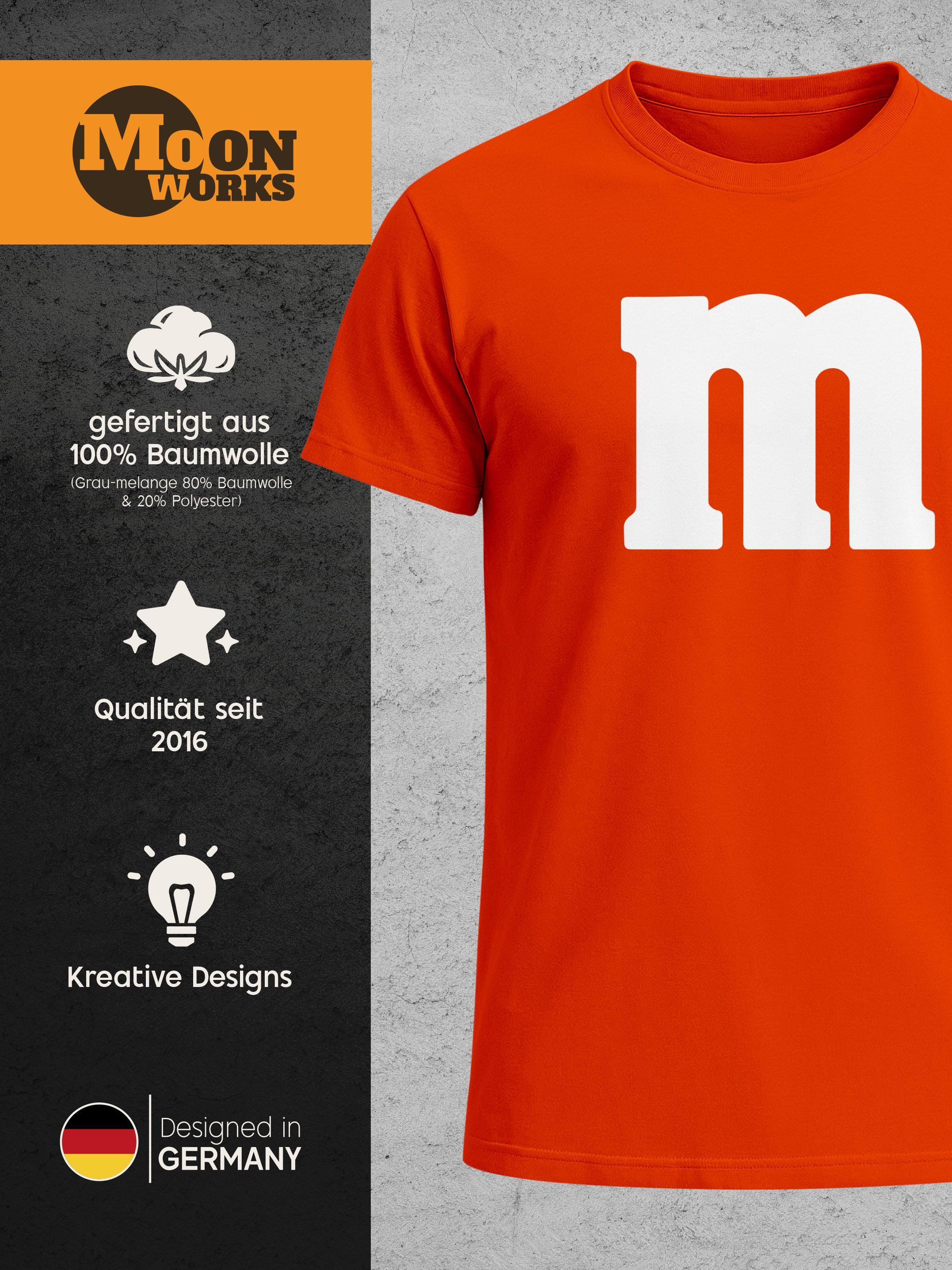 MoonWorks Print-Shirt Herren T-Shirt Gruppen-Kostüm M Aufdruck Kostüm Fasching Karneval mit Print
