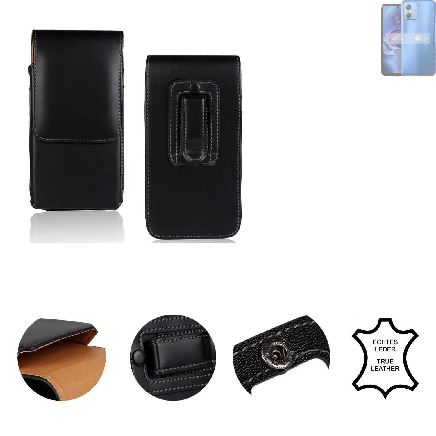 K-S-Trade Handyhülle für Motorola Moto G54 5G XT-2343-1, Holster Gürteltasche Handy Hülle Schutzhülle Handyhülle Leder