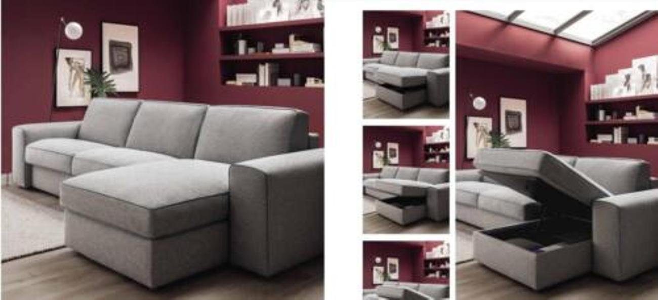 JVmoebel Ecksofa Moderne Luxus Design, L-Form Textil Sofa alfitalia in Europe Ecke Holz Made