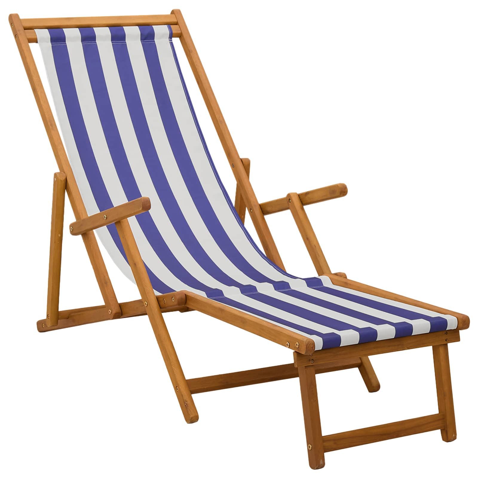vidaXL Gartenliege Klappbare Sonnenliege 2 pcs 3 Position Massives Eukalyptus Holz, 2 St.