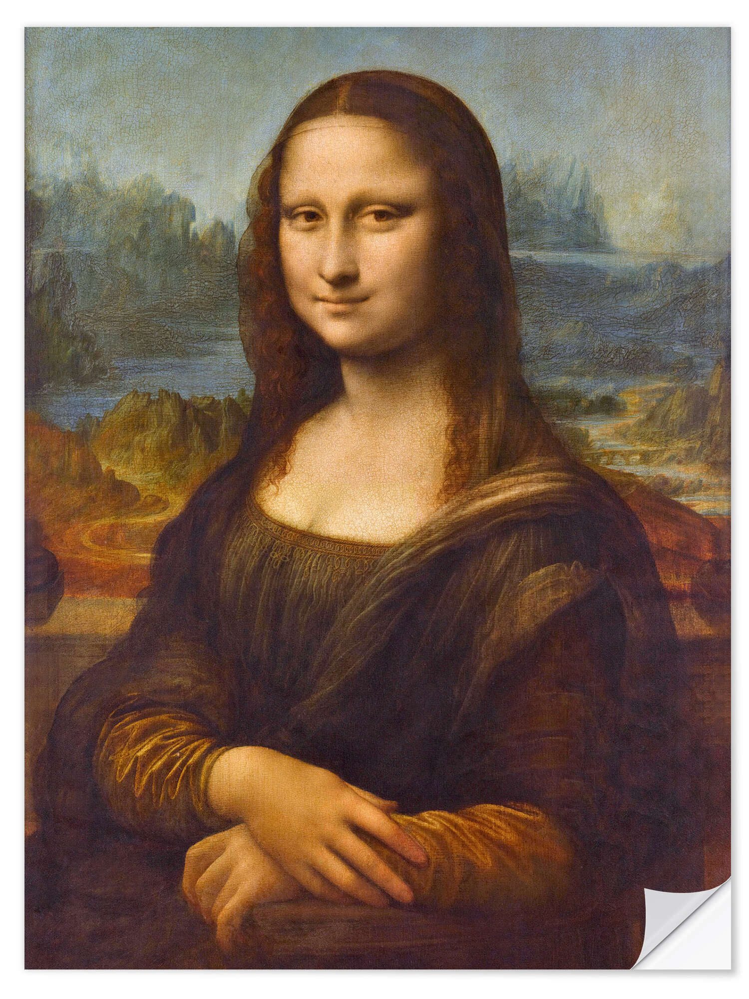 Posterlounge Wandbild Mona Lisa, Leonardo da Vinci, erhältlich als Poster, Leinwandbild, Wandsticker oder Acrylglasbild