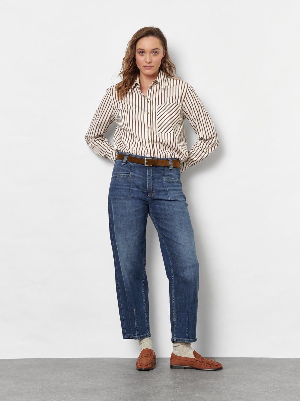 TONI 7/8-Jeans Liv Barrel 7/8 mit Taschen