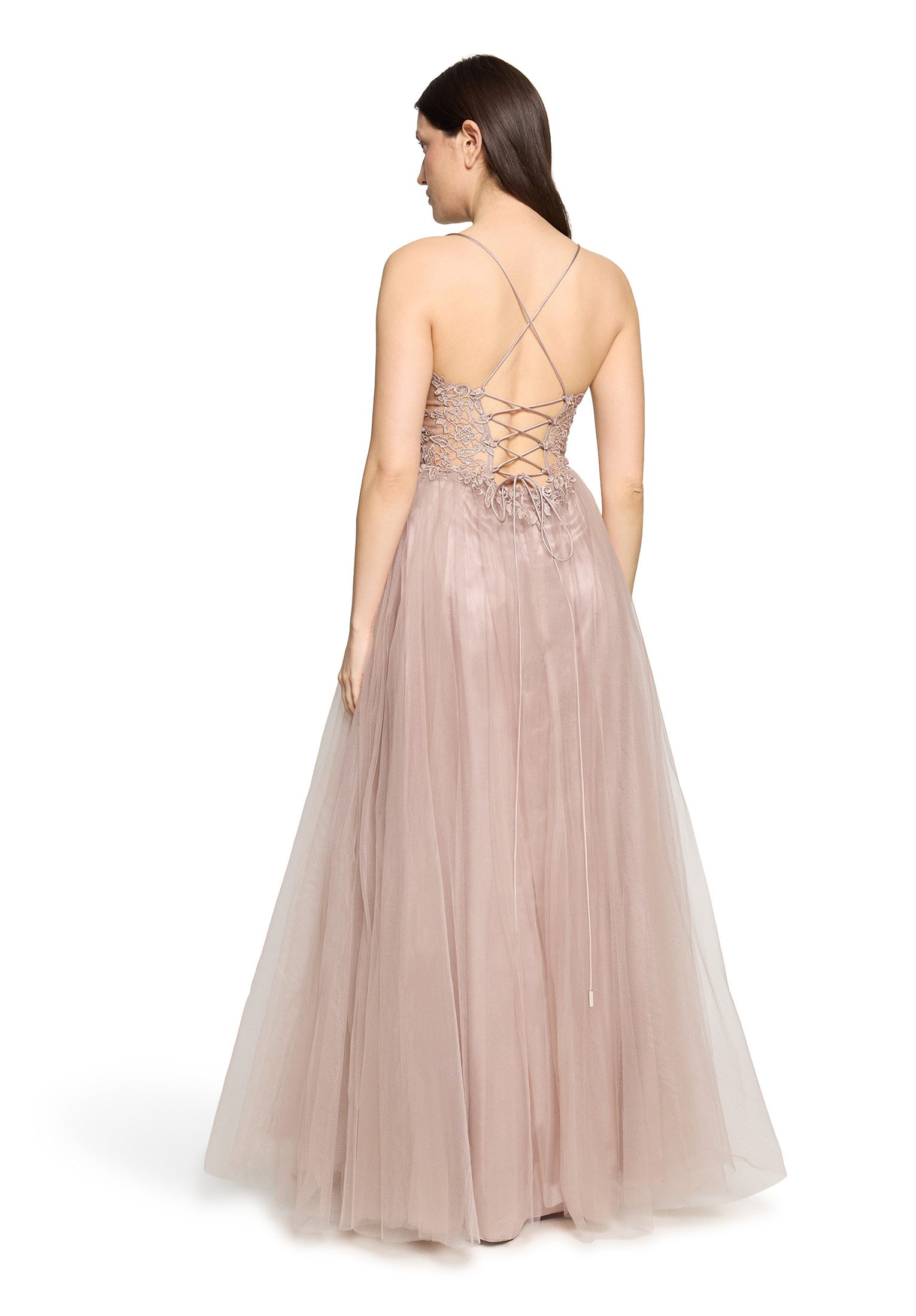 Vera Mont Abendkleid Damen mit Stickerei Rückenfrei