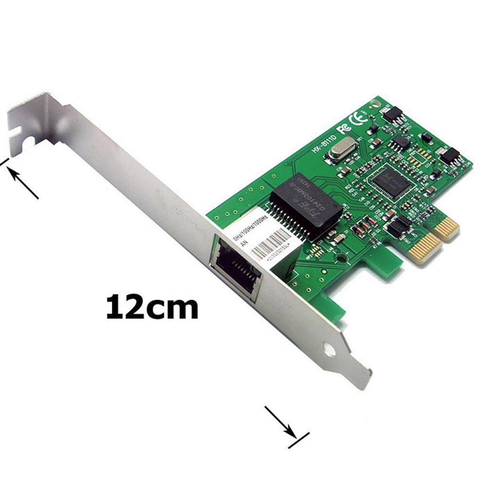 Bolwins M29C PCI-E Gigabit 1000Mb LAN Ethernet Netzwerk Karte Switch RJ45 f PC Netzwerk-Switch (Gigabit-Netzwerkkarte mit PCI-Express-Schnittstelle)