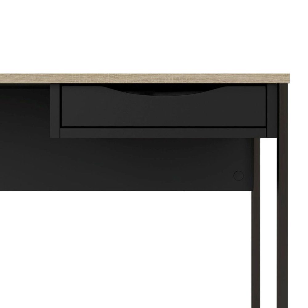 110 Schreibtisch schwarz, Schreibtisch 1 Schublade Fula matt cm ebuy24