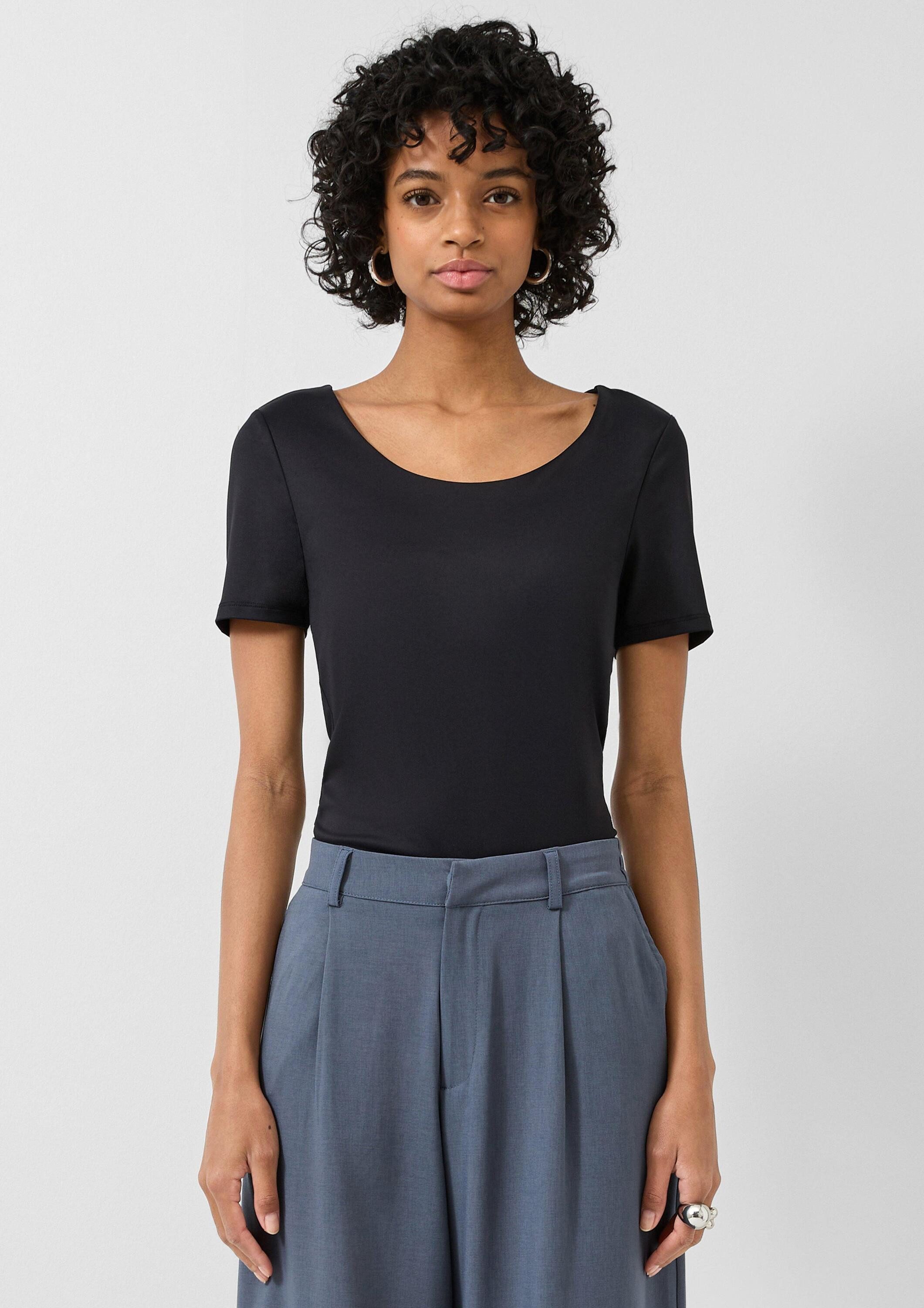 QS Kurzarmshirt T-Shirt Polyamid-Shirt