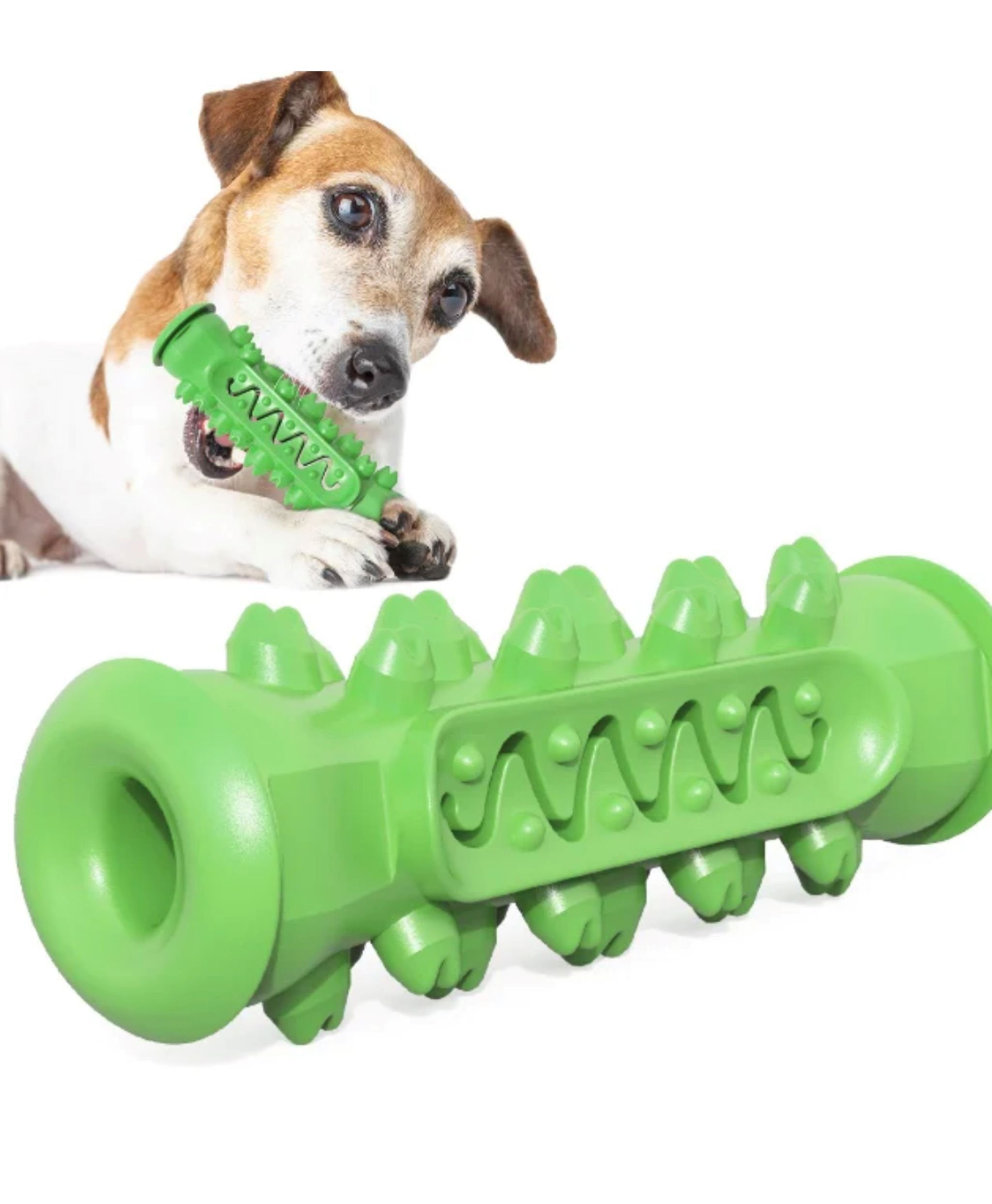 Bäll Kauspielzeug Hunde interaktiver Kauknochen mit Noppen, befüllbar, robust, langlebig, Entfernung von Zahnstein und Plaque