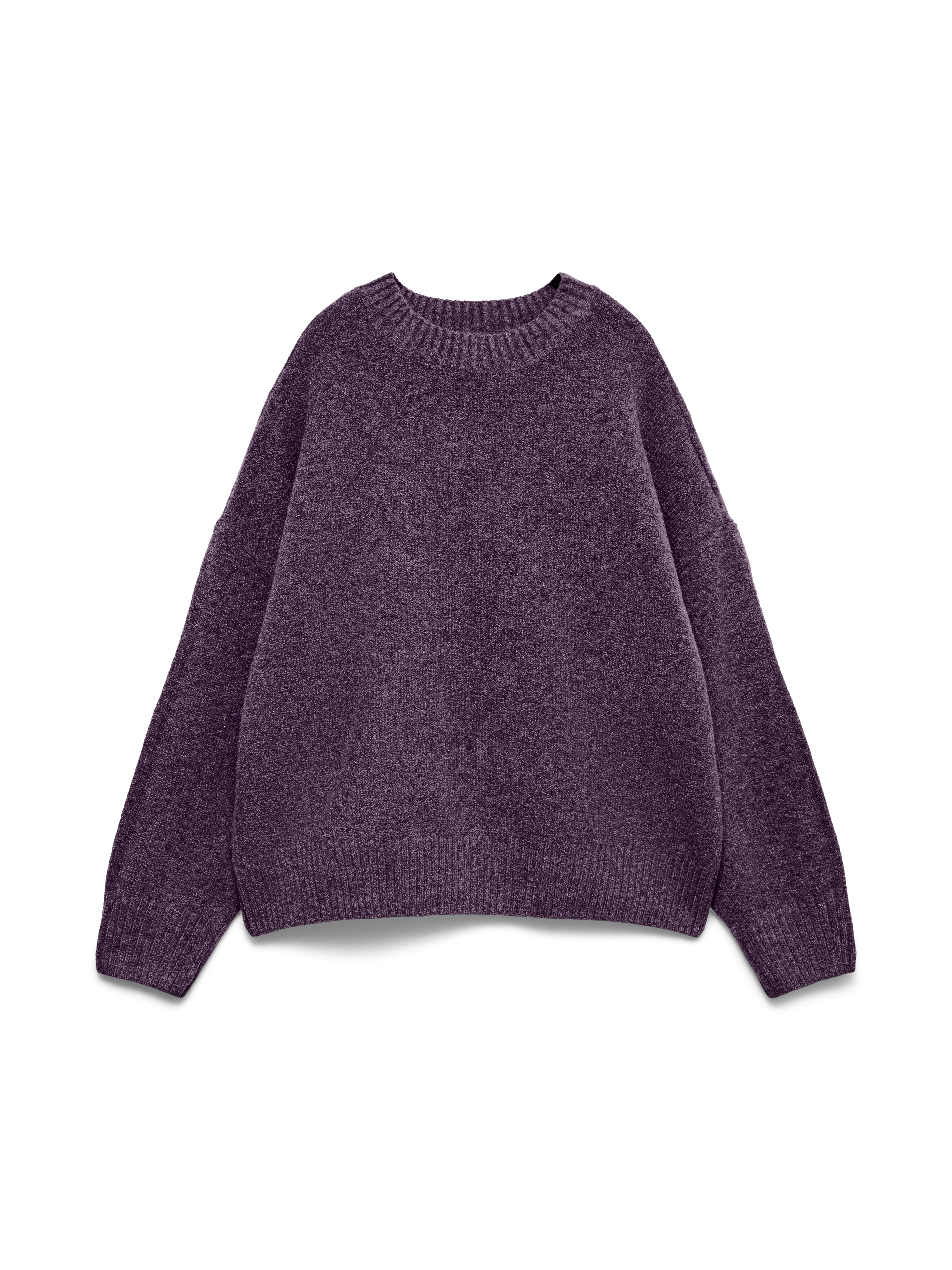 Vero Moda Strickpullover VMBOOM LS O-NECK PULLOVER GA NOOS Materialmix, loose fit