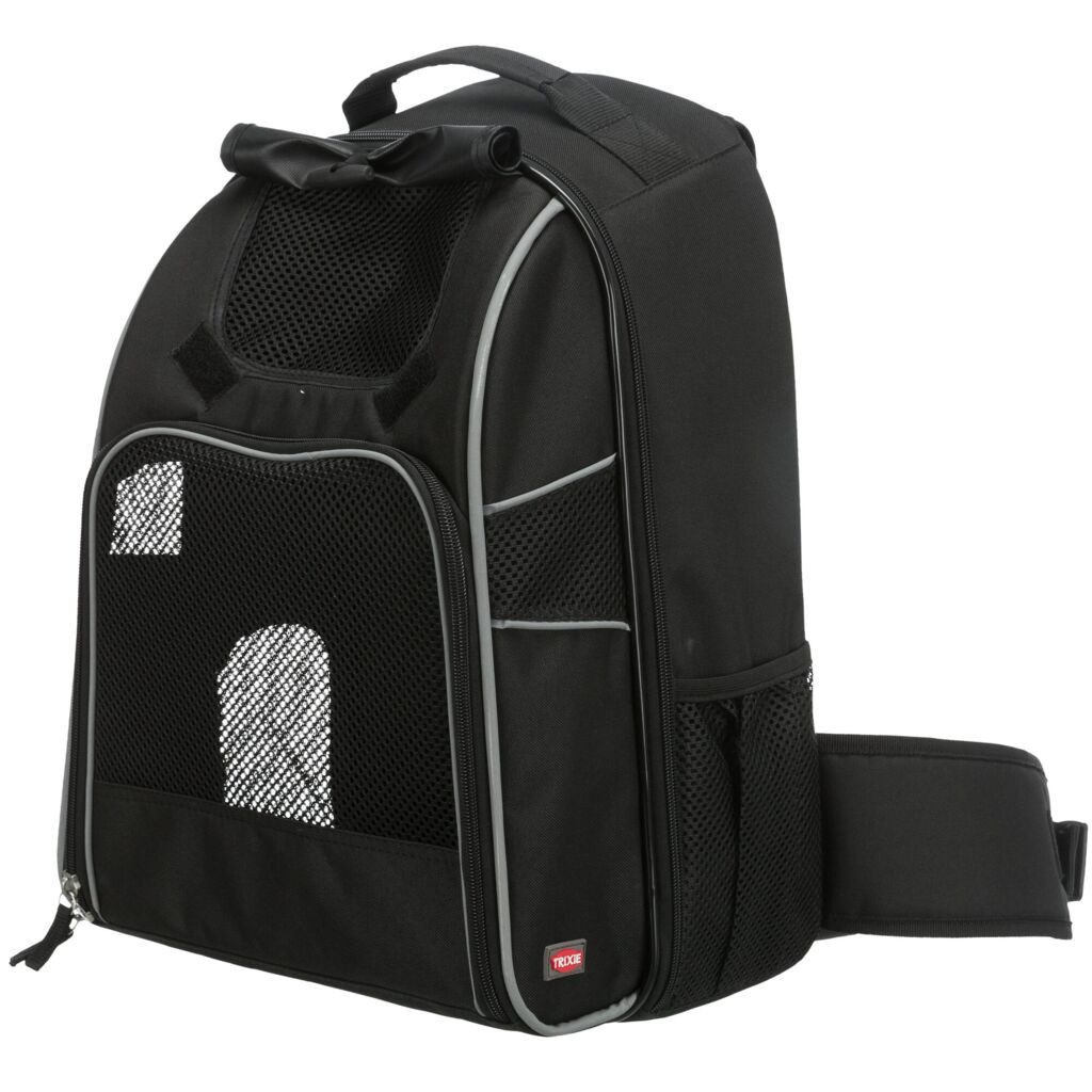 TRIXIE Tiertransporttasche Rucksack William - schwarz - 33 × 43 × 23 cm