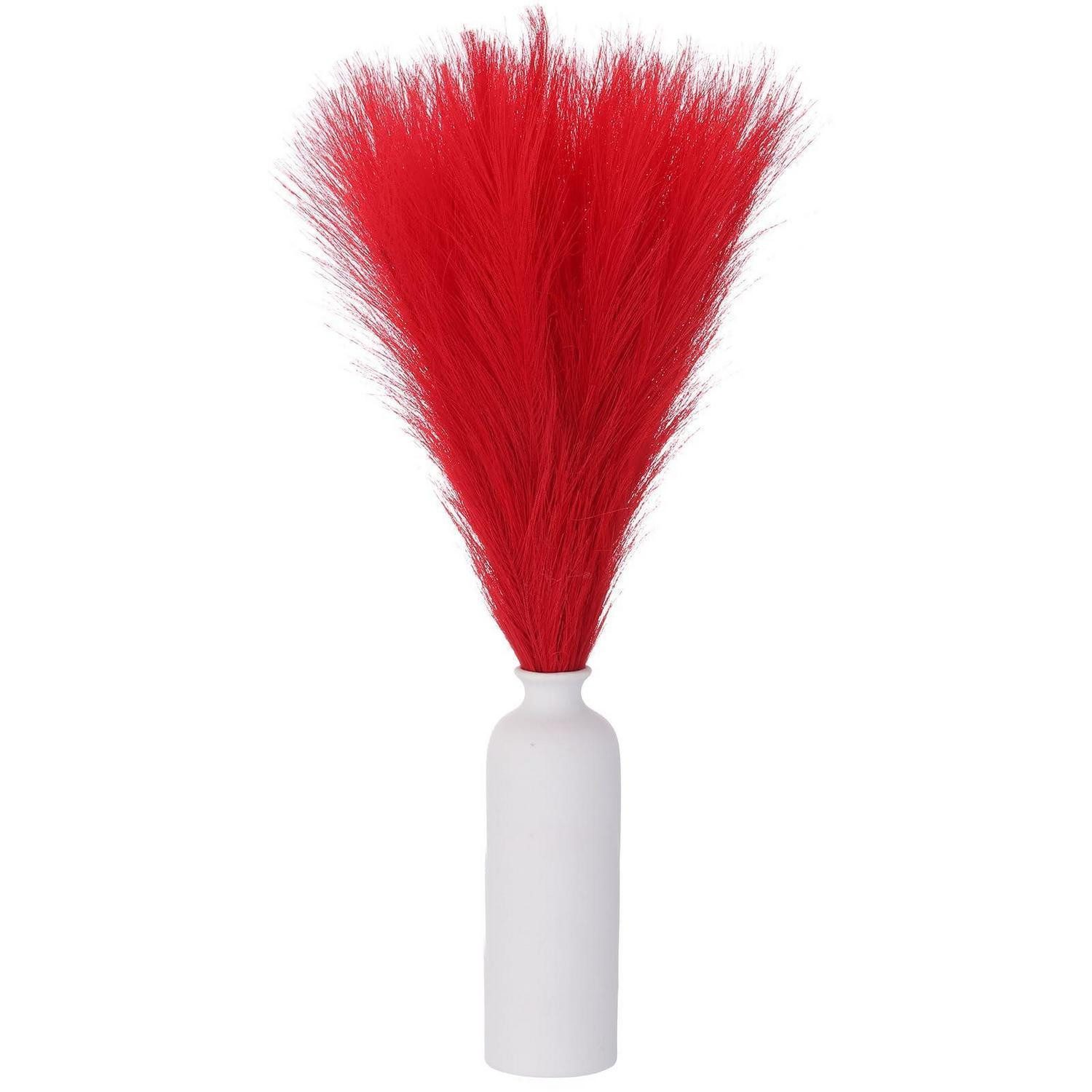 Trockenblume Künstliches Pampasgras Rot 45cm 10er Set, LuxusKollektion, Höhe 10 cm