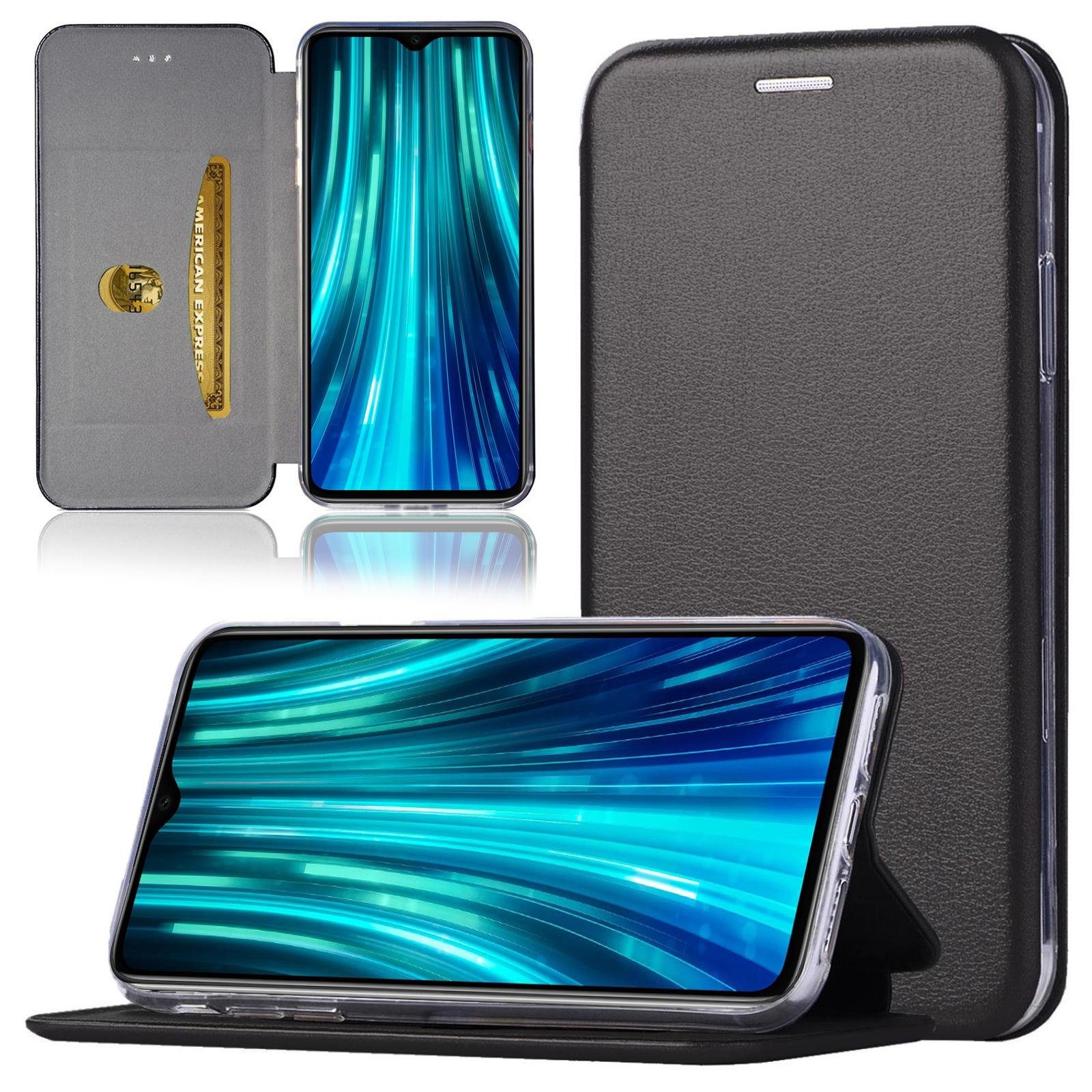 Numerva Handyhülle Hardcover Etui Schutz Hülle für Xiaomi Redmi Note 8 / Note 8 Pro, Flip Cover Klapp Hülle Etui
