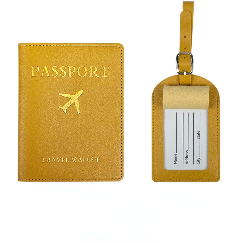 Blusmart Gepäckanhänger Reisepasshülle und Kofferanhänger Set (Passport Cover Schutzhülle Tasche, 2-St., Reisezubehör/Cardholder) Für Kreditkarten Reisepass, Ausweis und Reisedokumente