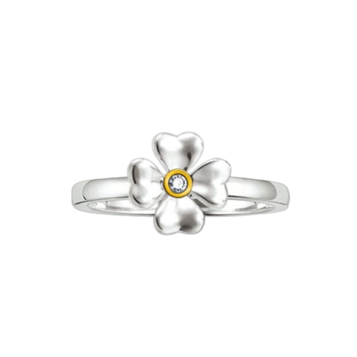 THOMAS SABO Fingerring Thomas Sabo SD_TR0001-179-14 Ring Sweet Diamonds Kleeblatt Silber Gr.
