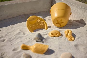 LÄSSIG Sandform-Set Sandspielzeug 5er Set Water Friends, yellow, (Set, 5-tlg), Material aus ressourcenschonendem Biokomposit