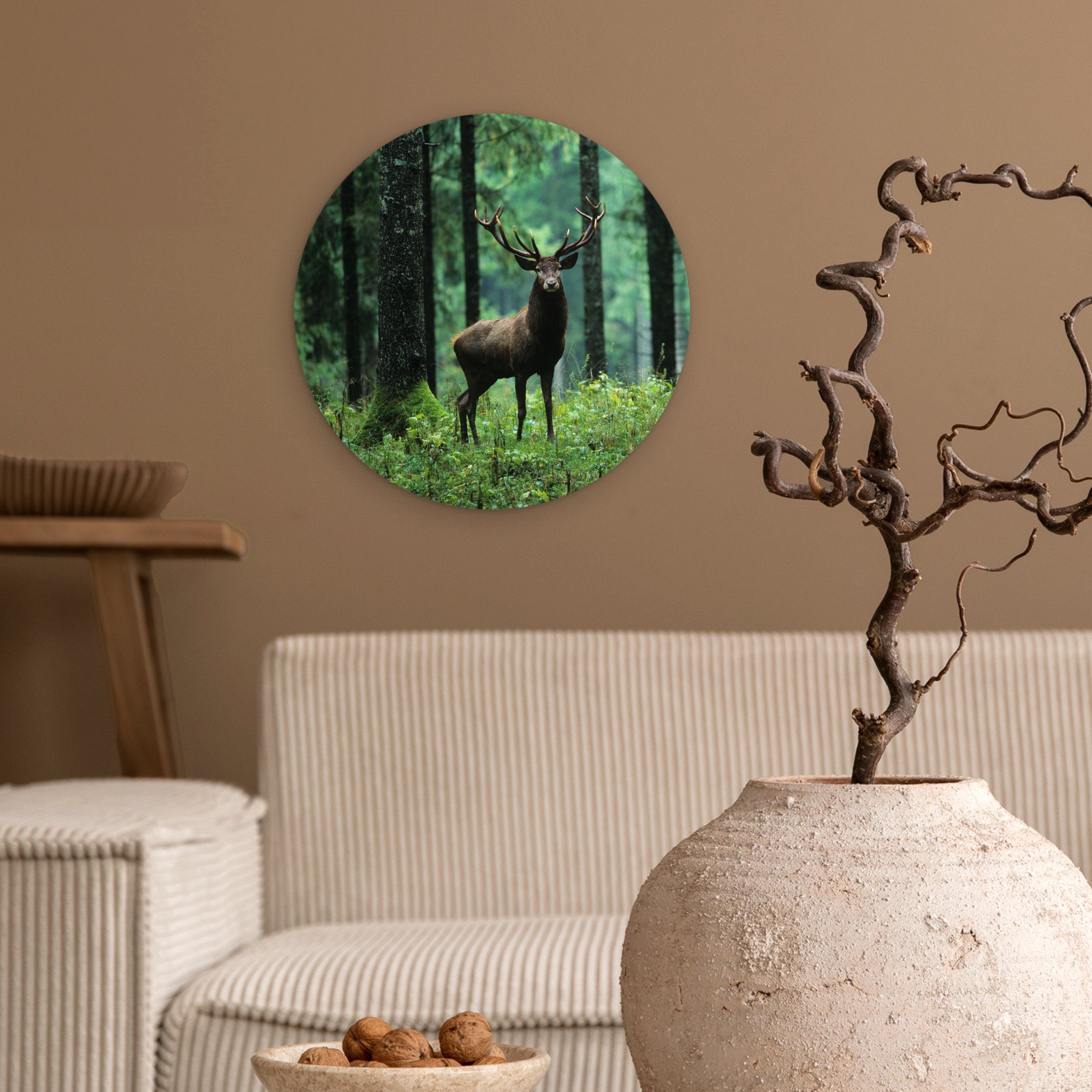 MuchoWow Gemälde Hirsche - Wald - günstig online kaufen