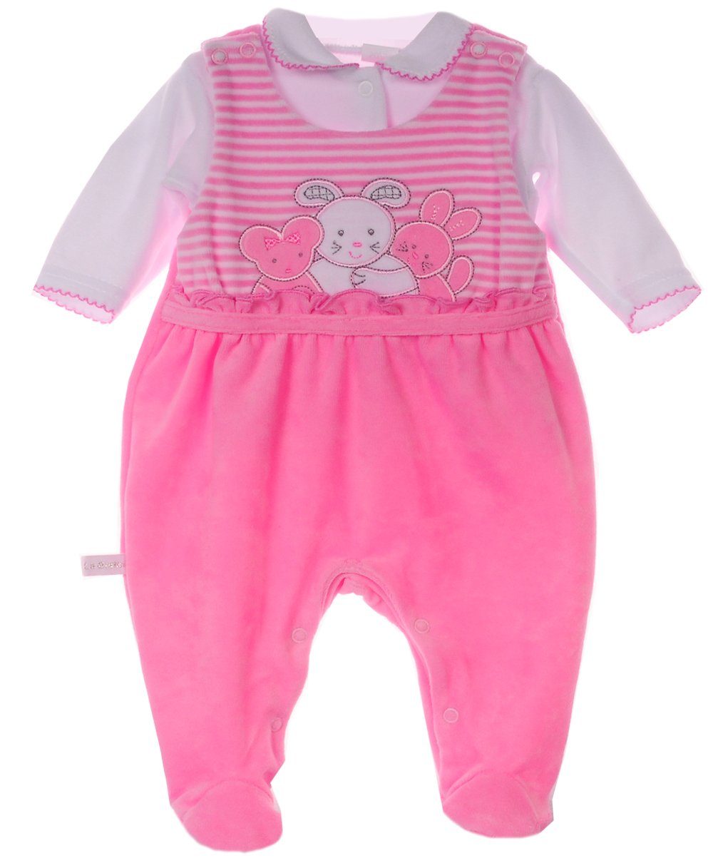 La Bortini Strampler Strampler und Jäckchen Baby Set 2Tlg 44 50 56 62 68 warm und weich