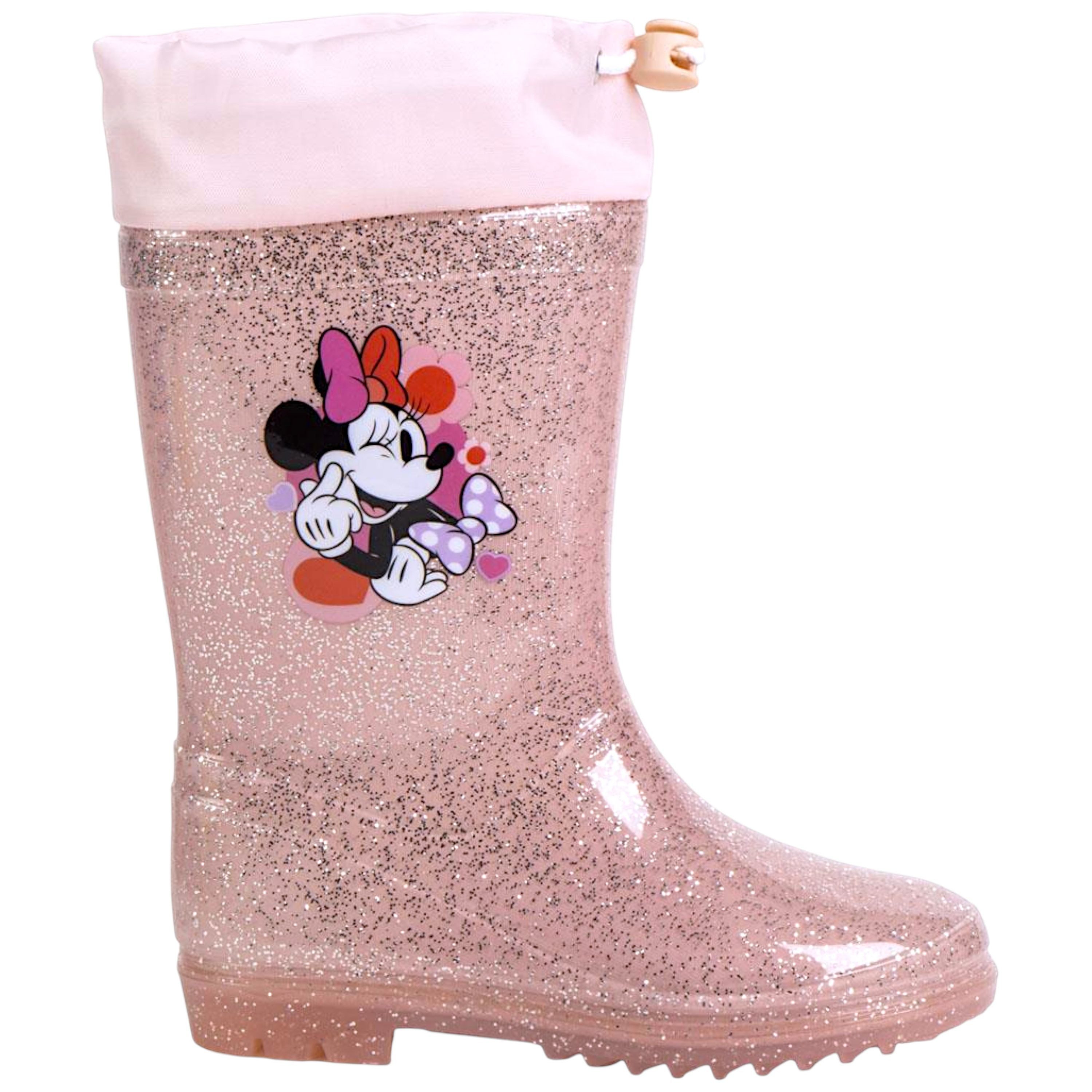 Cerdá Disney Minnie Maus mit Glitzer Gummistiefel Mädchen Regenstiefel Gr. 25 - 32