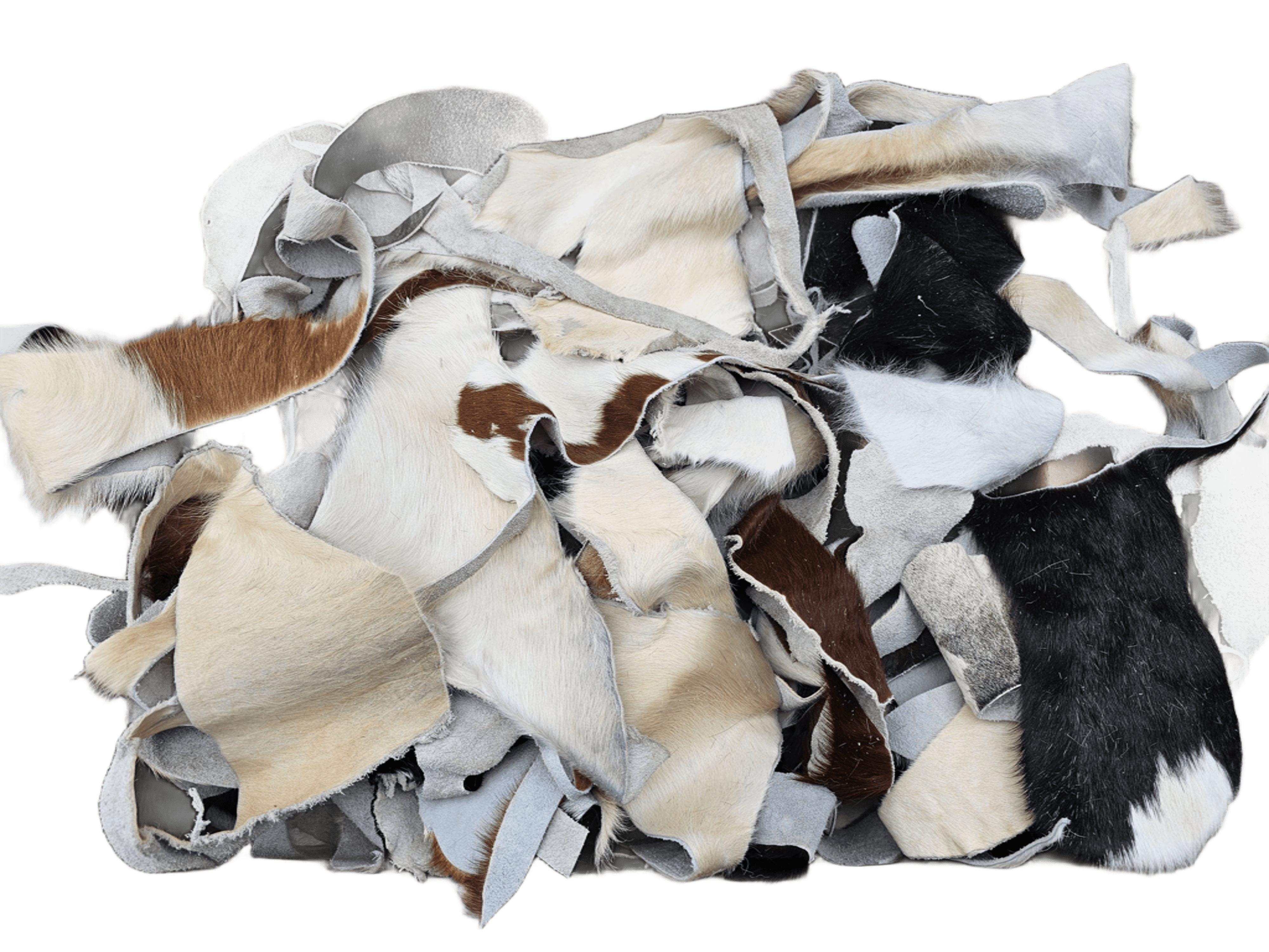 Provellus Bastelnaturmaterial Kuhfell Abschnitte 1–5 kg zum Basteln Unikat Naturfarben