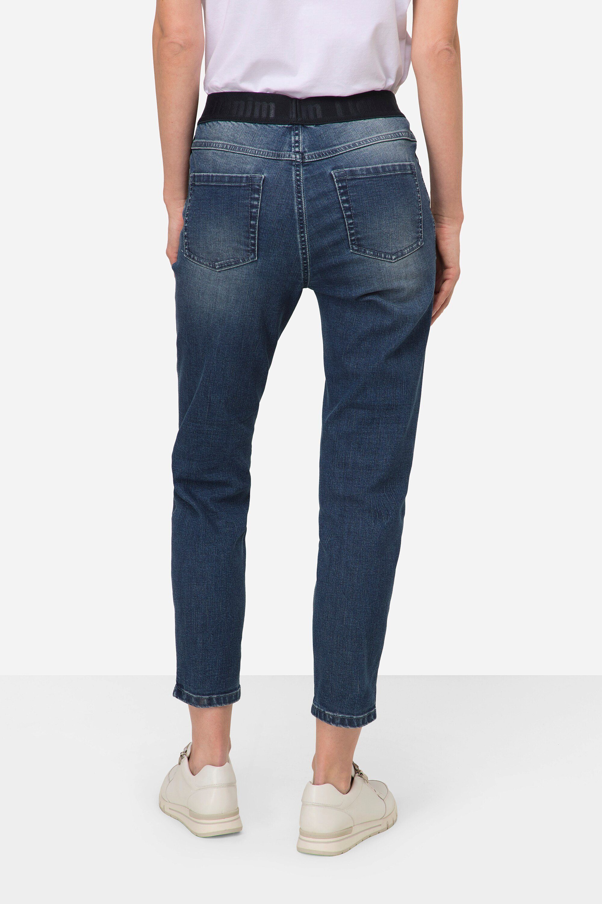 blue Pocket Regular-fit-Jeans denim 4 Laurasøn Julia Elastikbund Jeans