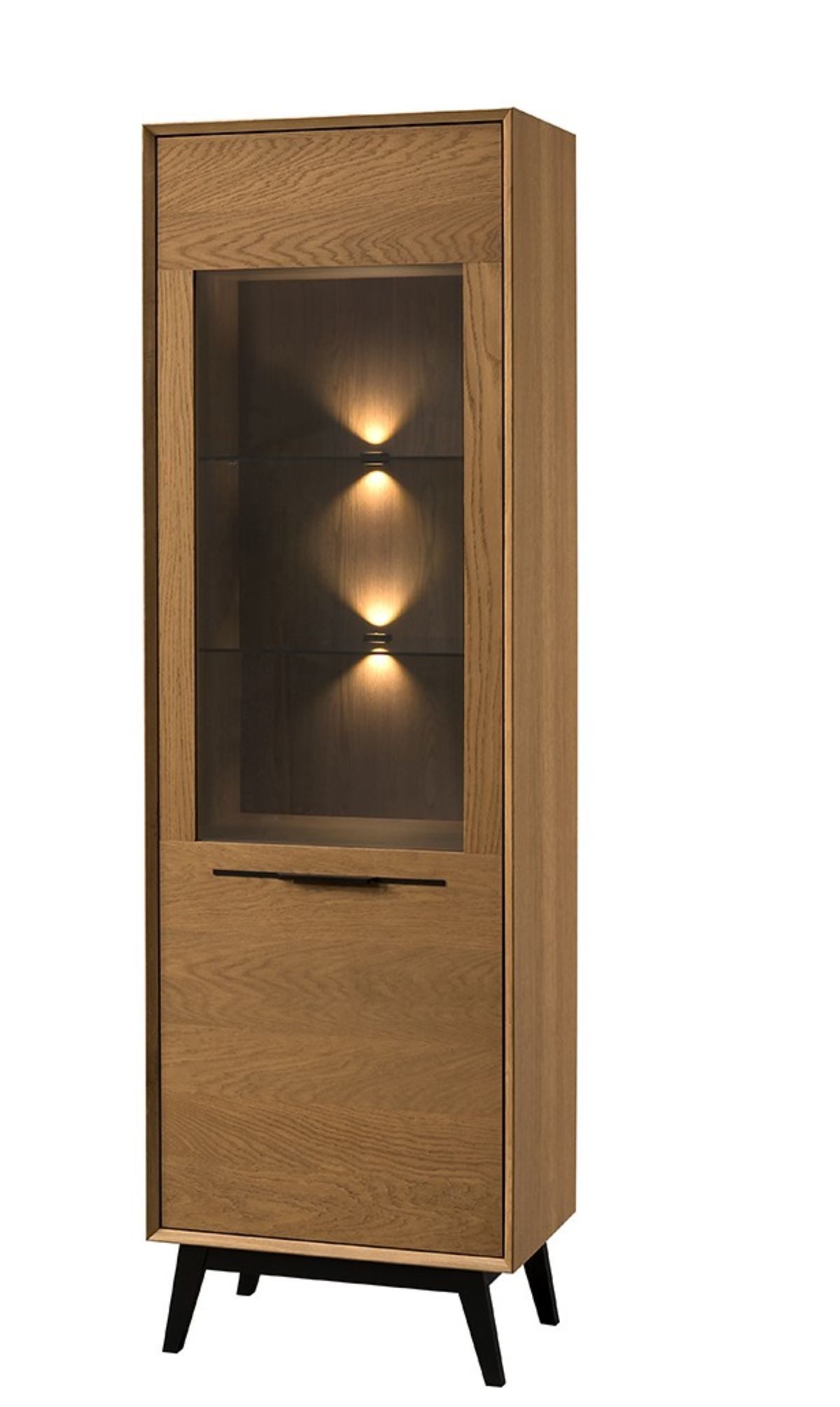 99rooms Essgruppe Lindau, (Set (3-St), Esszimmerset), Modern Design, mit LED-Beleuchtung, Soft-Close, aus Massivholz