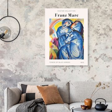 Posterlounge XXL-Wandbild Franz Marc, Tower of Blue Horses, 1913, Wohnzimmer Modern Malerei