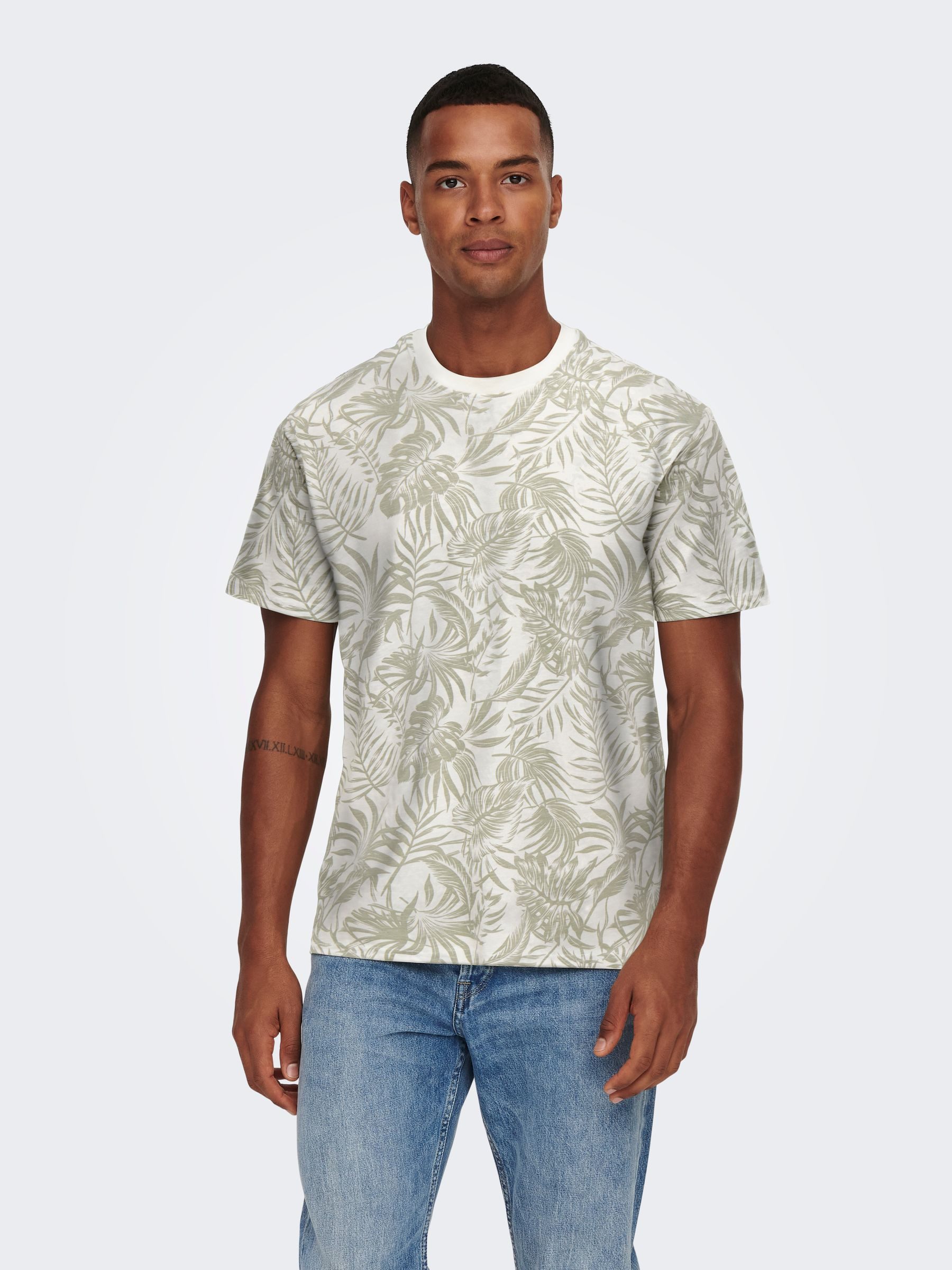 ONLY & SONS T-Shirt Tropisch Print günstig online kaufen