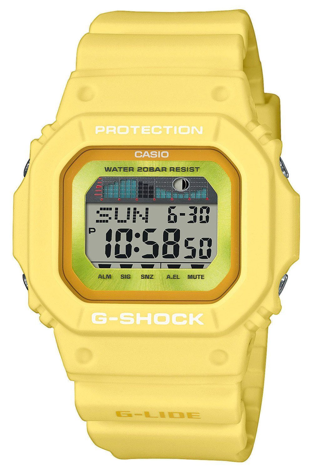 CASIO Classic G-SHOCK Quarzuhr G-Shock Gelb Digital-Armbanduhr