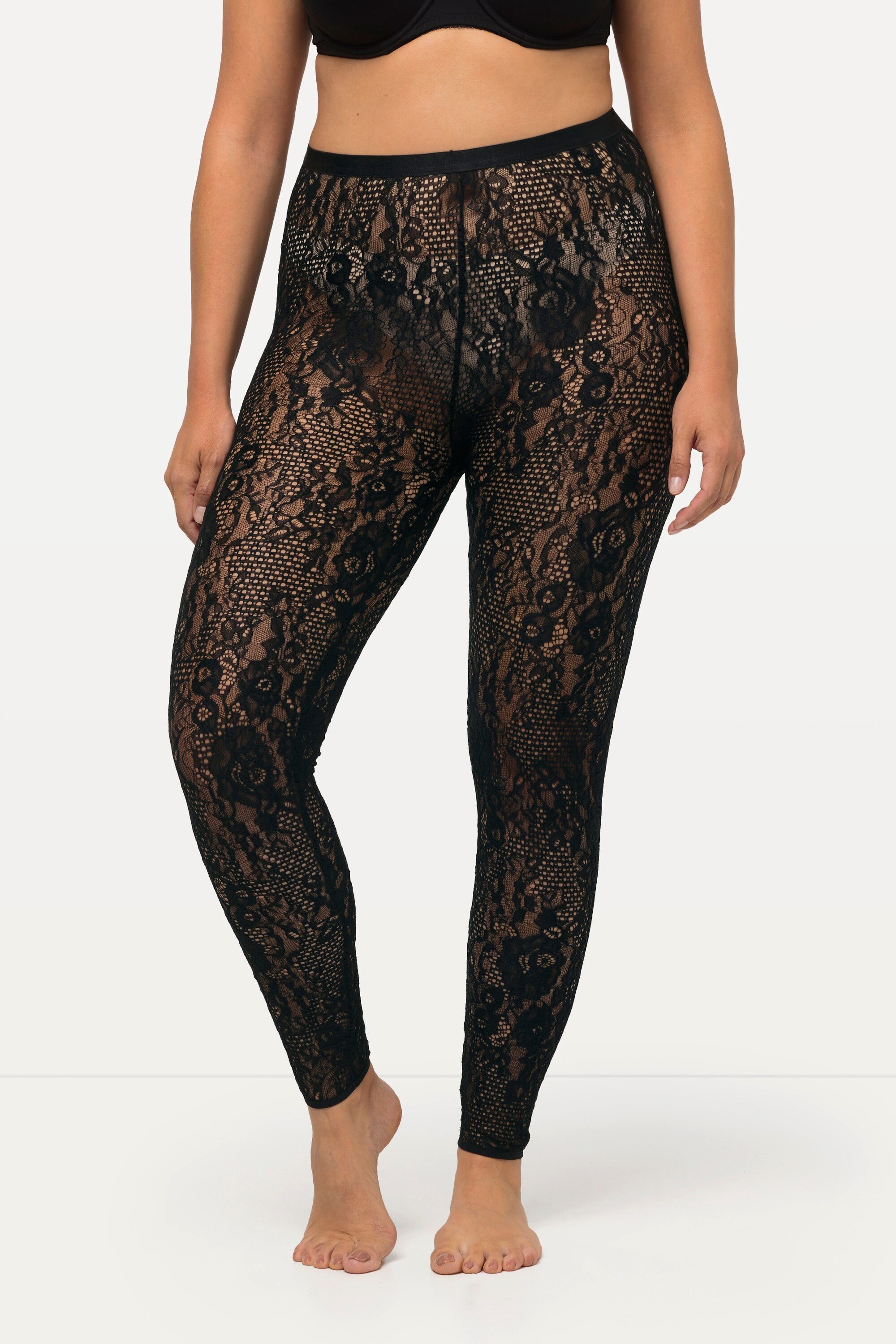 Ulla Popken Feinstrumpfhose Strumpf-Leggings Spitze günstig online kaufen