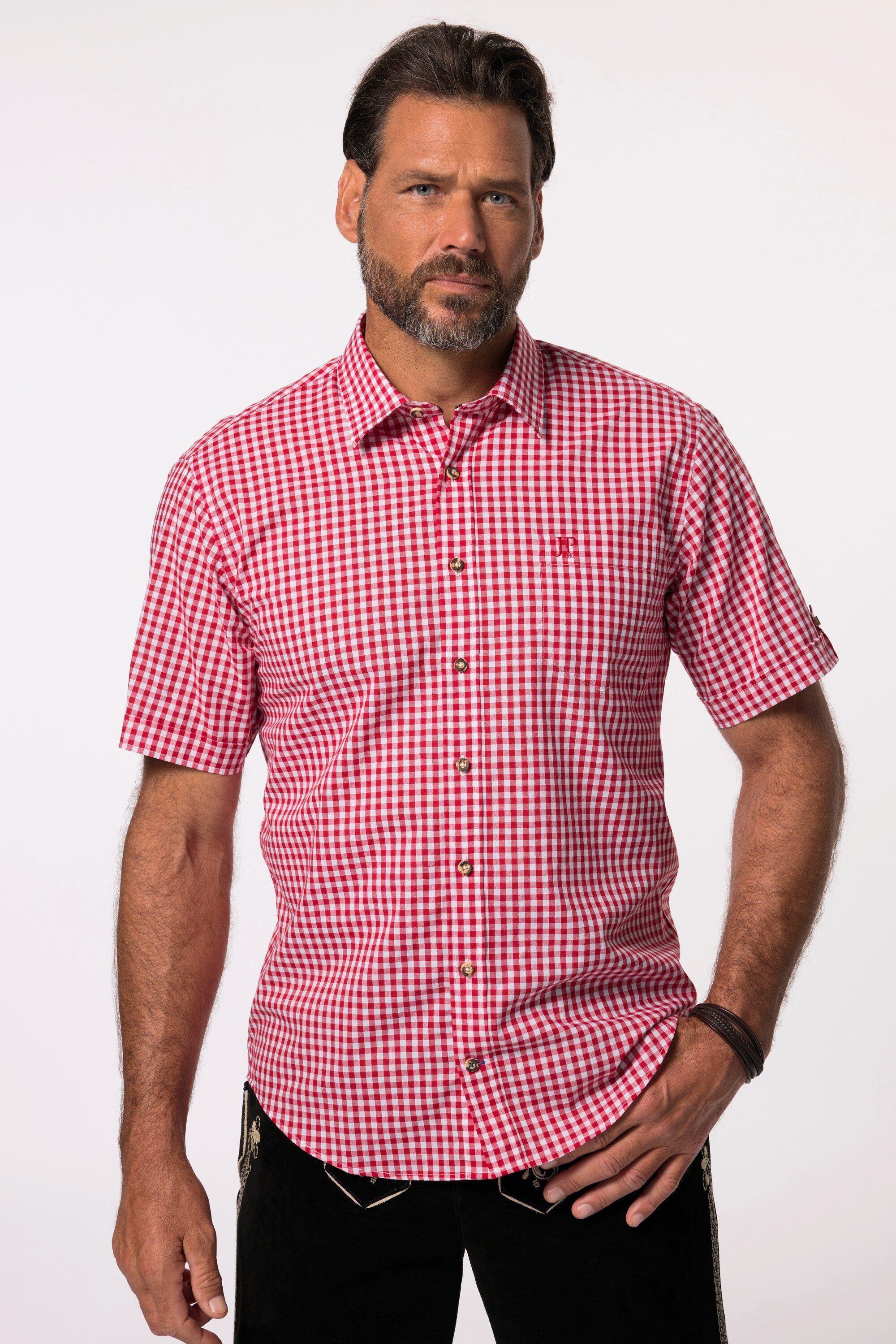 JP1880 Kurzarmhemd bis 7XL Halbarm-Trachtenhemd Karo-Muster günstig online kaufen