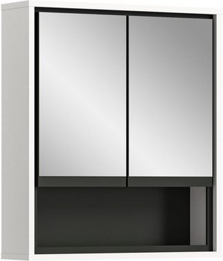 welltime Badezimmerspiegelschrank Jaru Badmöbel, 2 Türen, 1 offenes Fach, Breite 60 cm