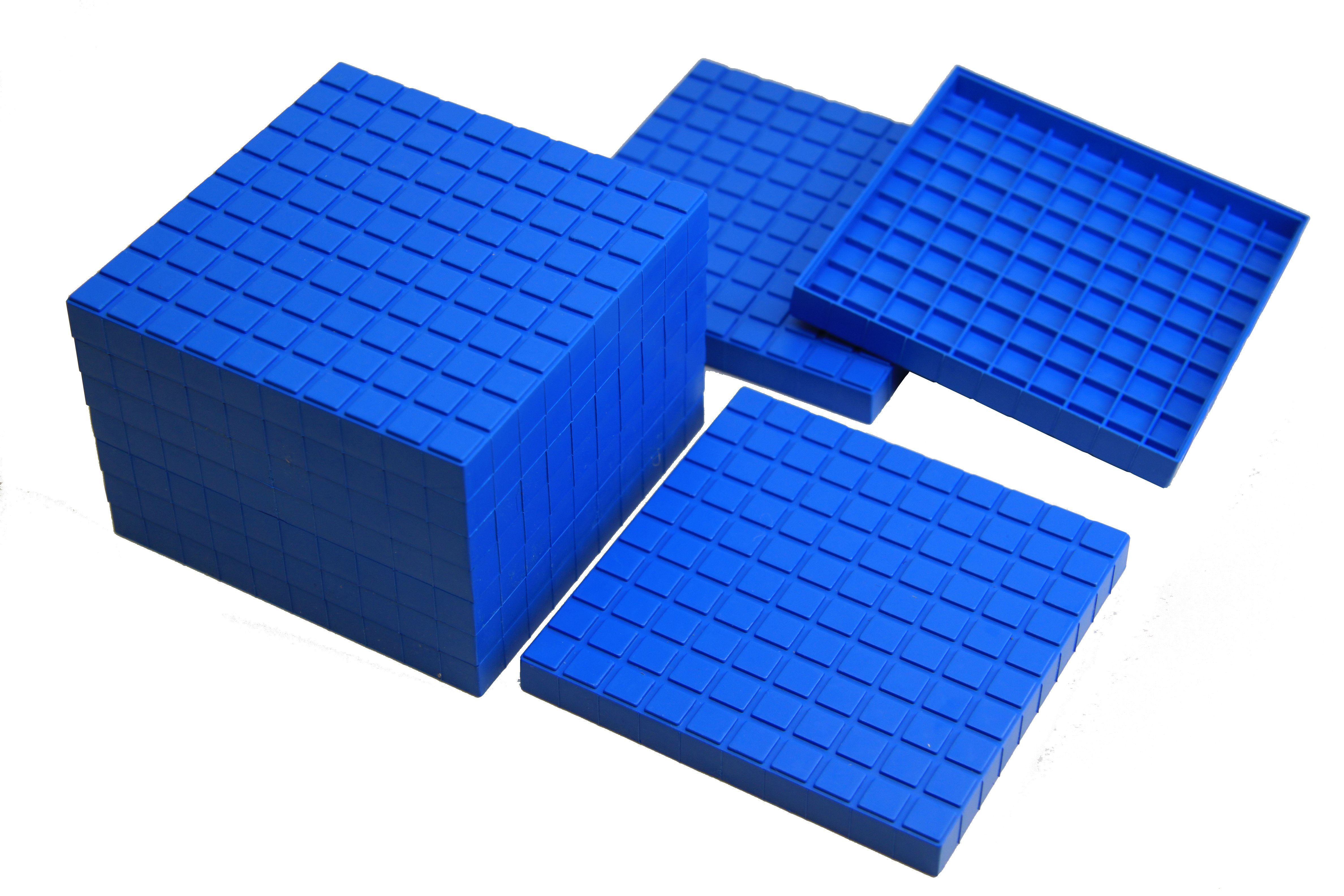 Wissner® aktiv lernen Lernspielzeug Hunderterplatten RE-Plastic® RE-Plastic® Stück Mathe, 10 Dezimalrechnen (blau)