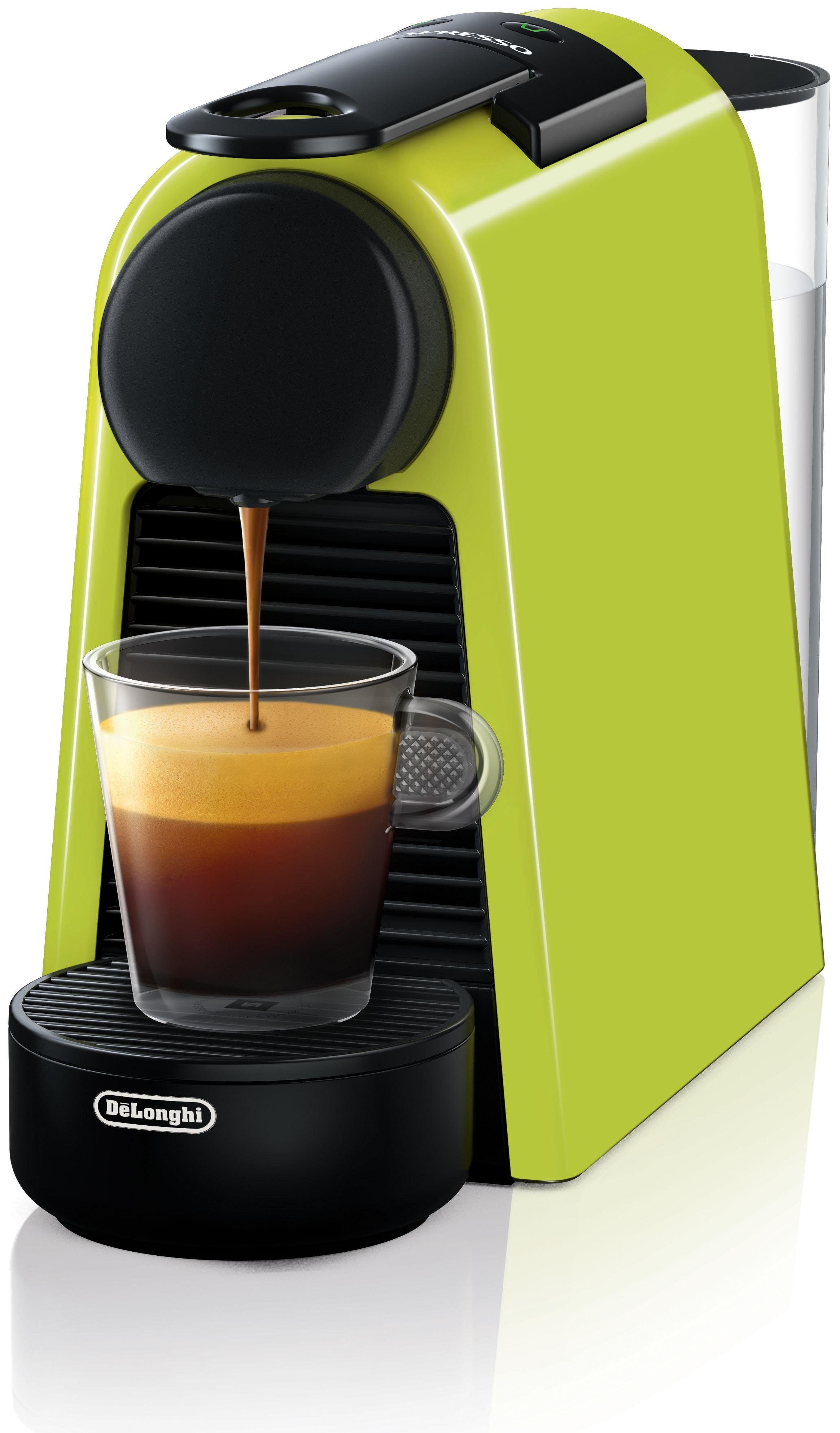 NESPRESSO Kapselmaschine Essenza Mini EN85.L von DeLonghi, Lime Green, inkl. Willkommenspaket mit 7 Kapseln