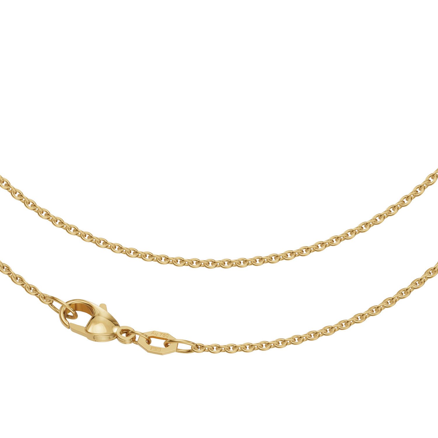 Goldkette JB Edle Goldkette Ankerkette 750 - 18 K Gelbgold 1,5 mm 42 cm