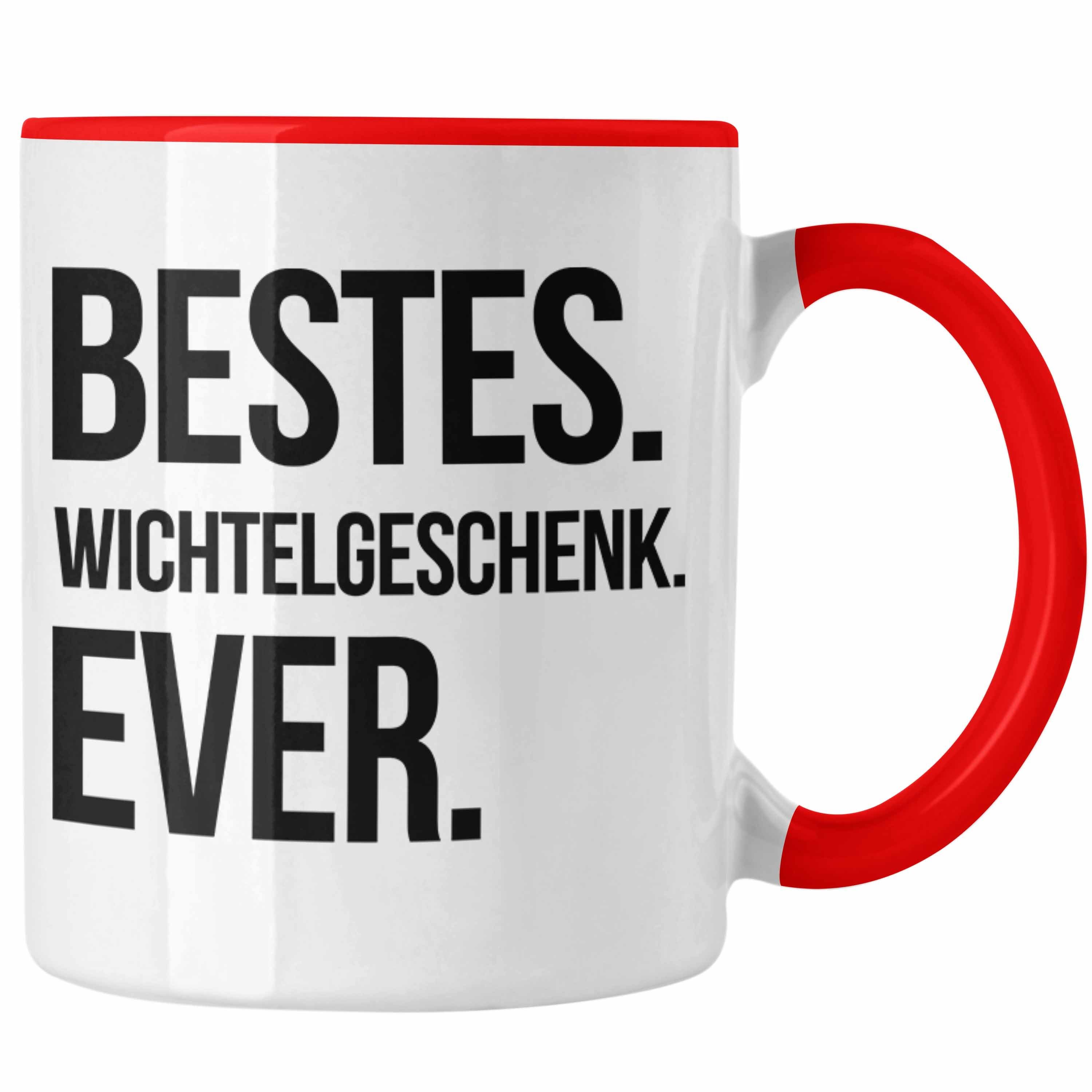 Trendation Tasse Wichtelgeschenk für Frauen Kollegen Geschenk Wichteln Weihnachten Best Rot | Teetassen