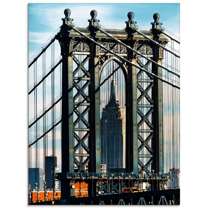 Artland Glasbild New York Manhattan Bridge Brücken (1 St) in verschiedenen Größen