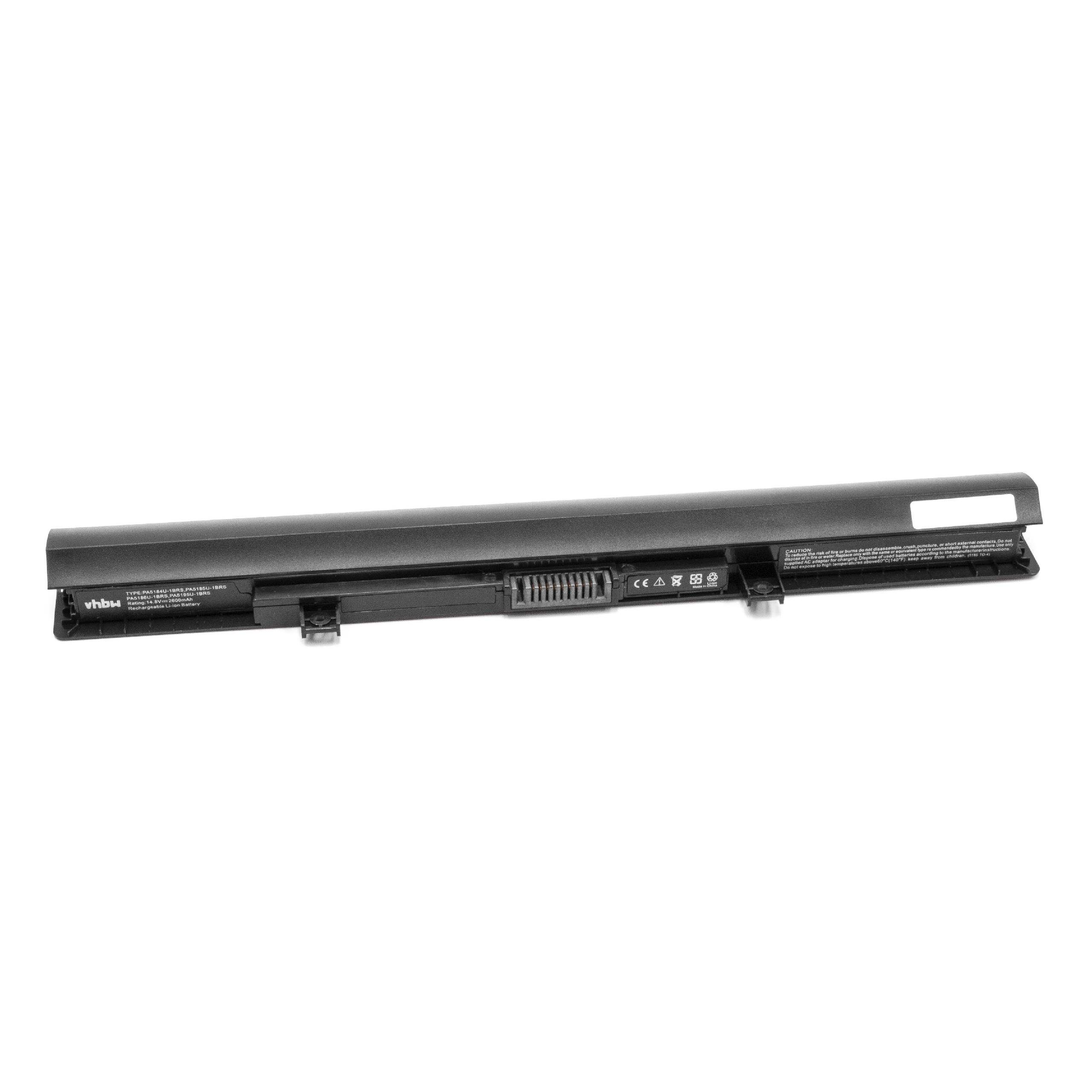 vhbw passend für Toshiba Satellite 2600 mAh C50-A-157, Laptop-Akku C50, C50-A-14G, C50-A-156