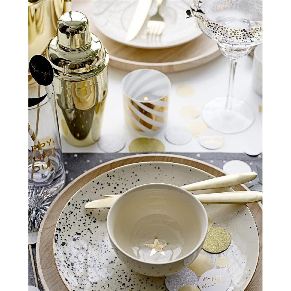 Bloomingville Cocktail Shaker, Edelstahl Schüttelbecher elegantes Barzubehör für die Hausbar gold