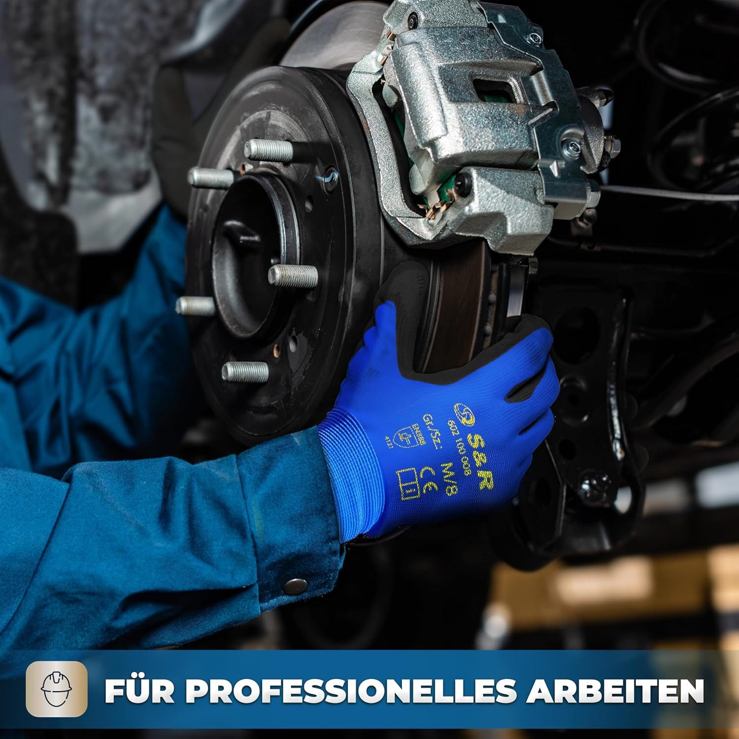 S&R Arbeitshandschuhe 12 Paar aus Nylonfaser mit Polyurethanbeschichtung (Set, 24-St., 12 Paar XL / 10) geeignet für den privaten und gewerblichen Gebrauch