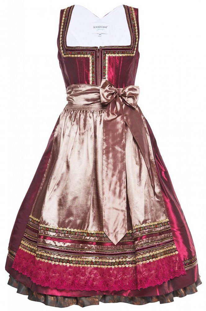 Krüger Madl Dirndl Ciara, Bordeaux 60cm