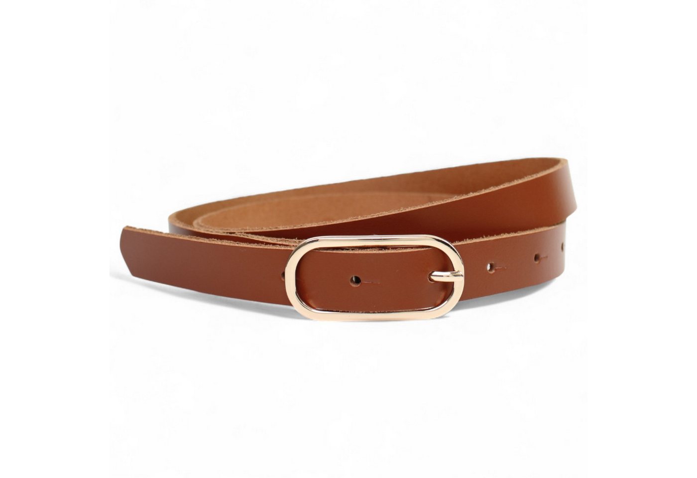 FRONHOFER Taillengürtel Damen Rindleder schmal (1-St) 2 cm, vergoldet, für Jeans