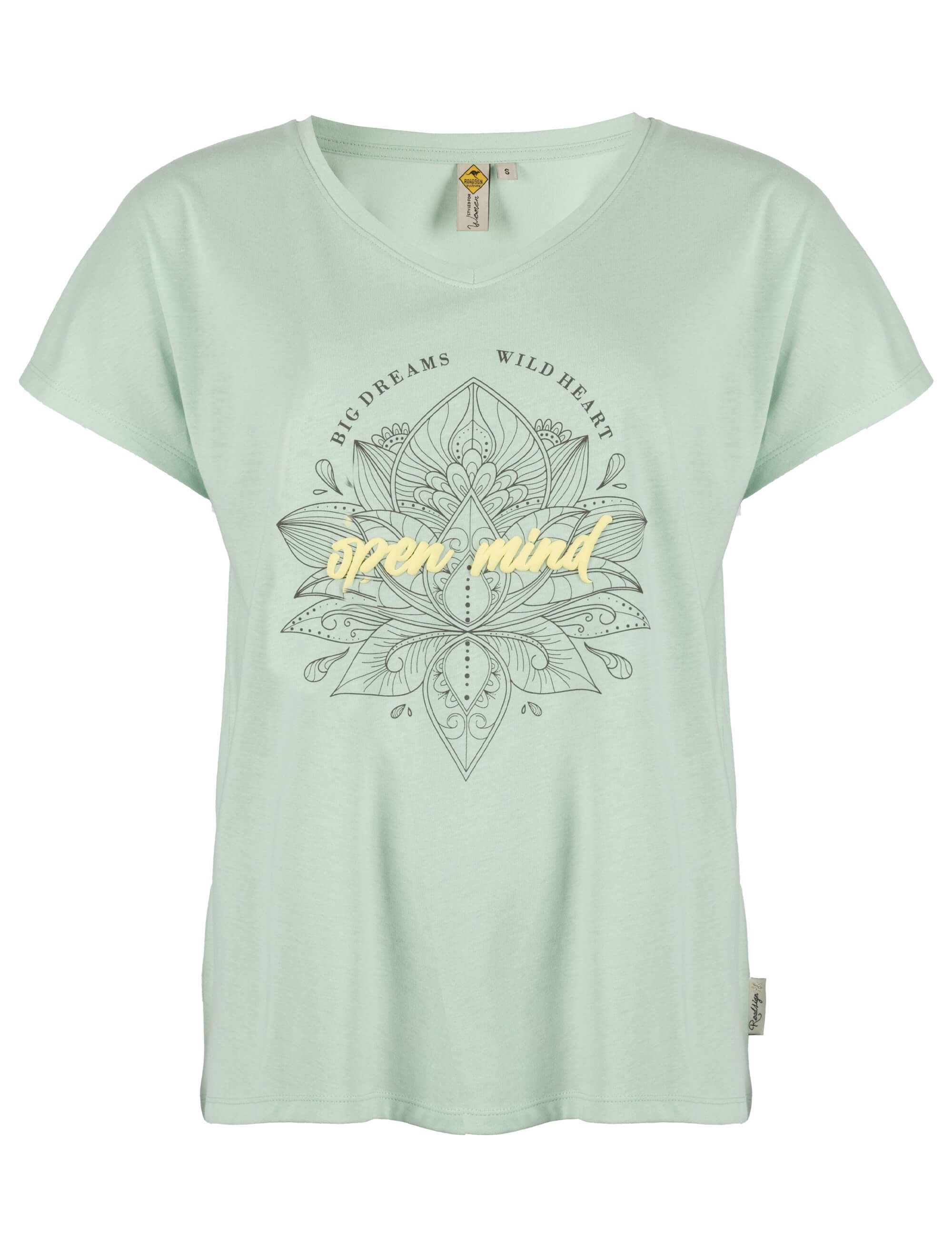 ROADSIGN australia T-Shirt Open Mind (1, 1-tlg., 1) mit dekorativem Print, lockere Passform, bequem für Freizeit