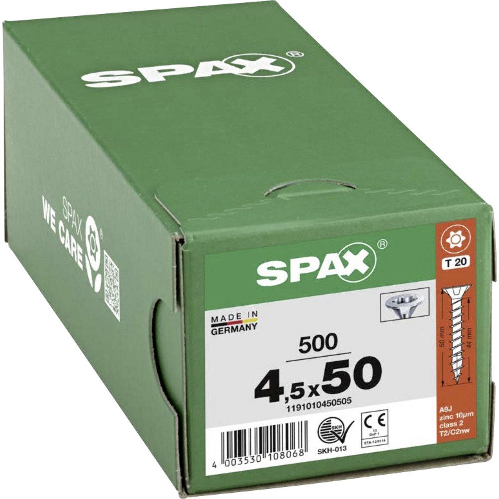 SPAX Schraube SPAX 1191010450505 Holzschraube 4.5 mm 50 mm T-STAR plus Stahl WIR