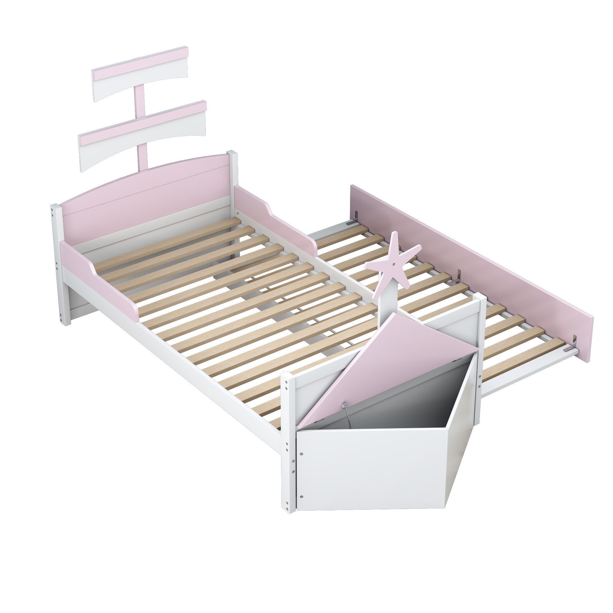 Gotagee Kinderbett Funktionsbett Segelbootform Einzelbett 90x200cm günstig online kaufen