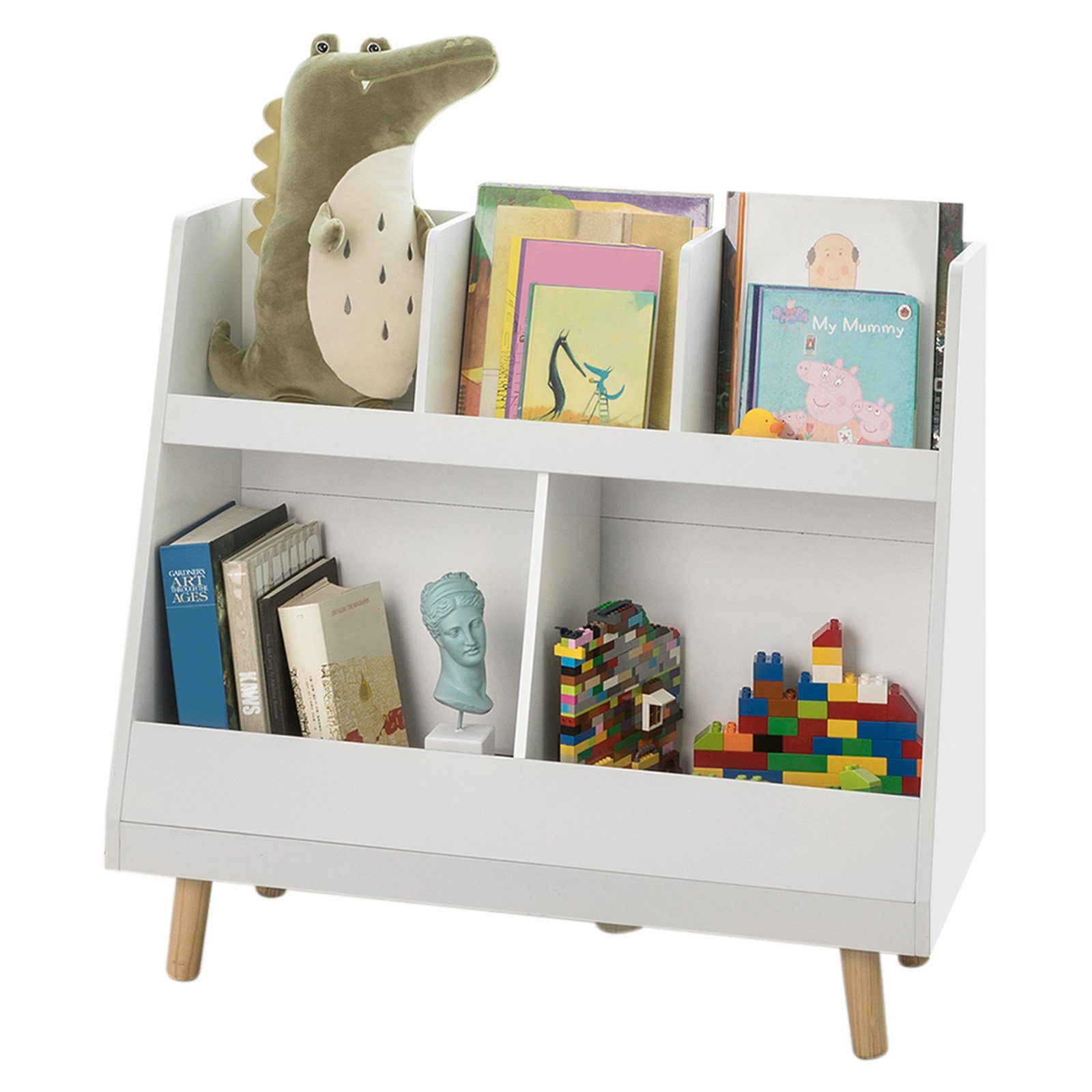 SoBuy Bücherregal KMB19, Kinderregal mit 5 Fächern