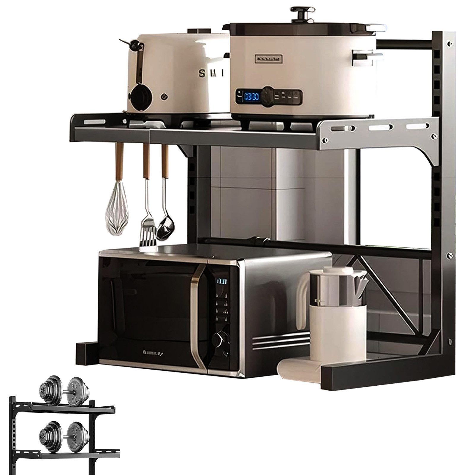 MODFU Küchenregal Multifunktionales Mikrowellenregal Haushaltsregal, höhenv günstig online kaufen